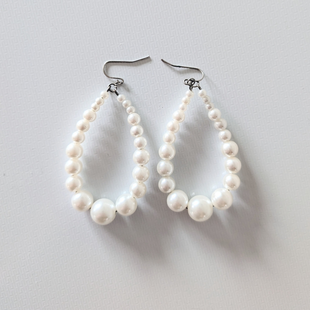 Vintage Handmade Pearl Drop Earrings